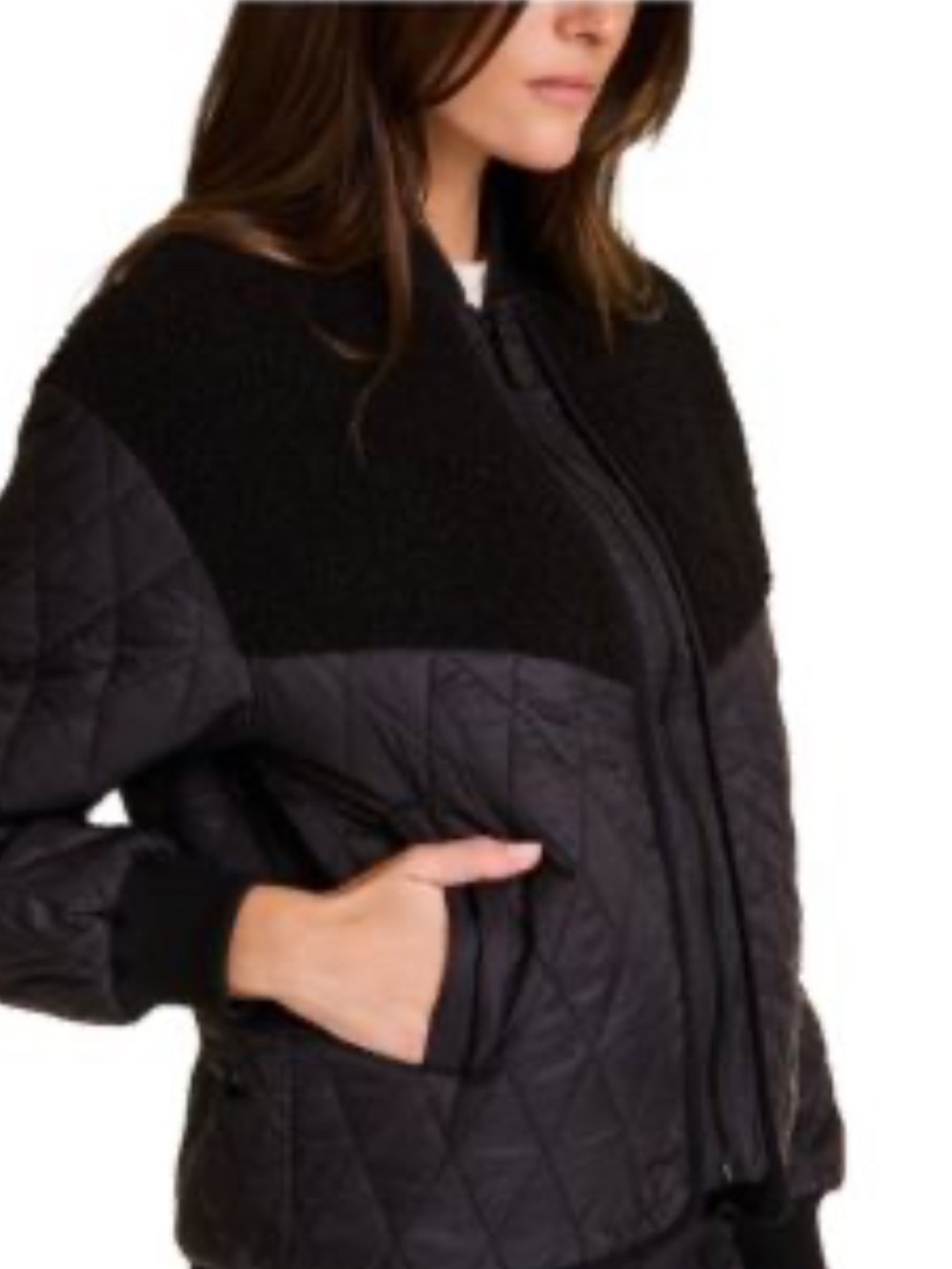 Alala black Sherpa bomber jacket